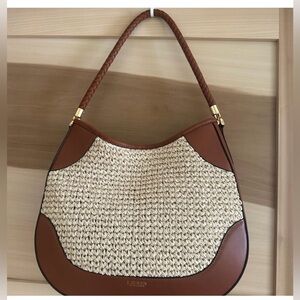 Ralph Lauren leather/wicker bag